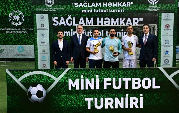 Azərbaycan Həmkarlar İttifaqları Konfederasiyasının təşkilatçılığı ilə keçirilən minifutbol turniri başa çatıb
