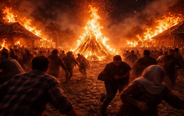 Mingəçevirdə bayram tonqalı yanğına səbəb olub