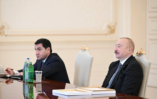 İlham Əliyev "Zayed İnsan Qardaşlığı Mükafatı" ilə bağlı nümayəndə heyətini qəbul edib