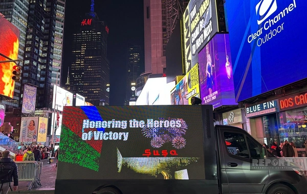 Nyu-Yorkun "Times" meydanında Zəfər Günü ilə bağlı məlumatlandırma aksiyası keçirilir