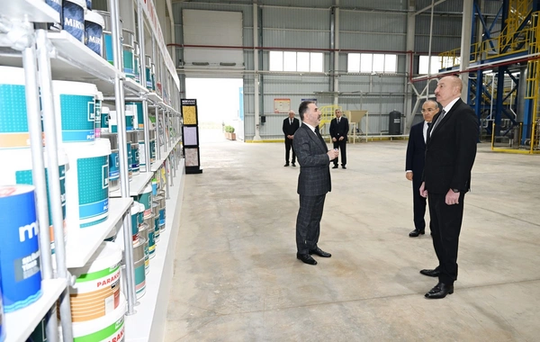 Prezident İlham Əliyev "AZWOOL" mineral daş yunu zavodunun açılışında iştirak edib