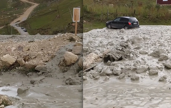 Laza kəndinə sel gəldi - Vulkanla səhv saldılar