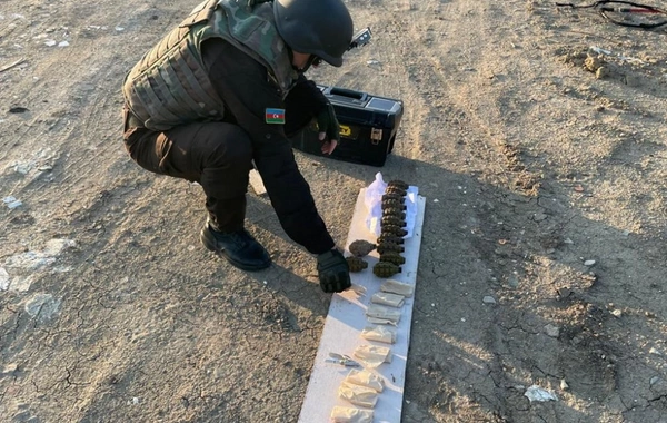 Masazırda əl qumbaraları və mərmilər aşkarlanıb