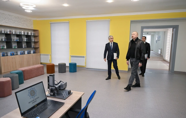 Prezident İlham Əliyev Şamaxı Avropa liseyinin yeni binasının açılışında iştirak edib