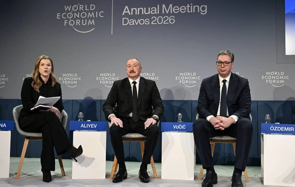 Президент Ильхам Алиев принял участие в панельном заседании на тему "Определение экономической идентичности Евразии" в Давосе