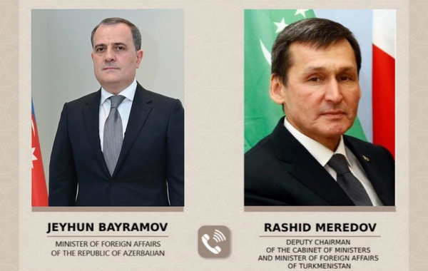 Ceyhun Bayramovla türkmənistanlı həmkarı İranın Naxçıvana dron hücumlarını müzakirə edib