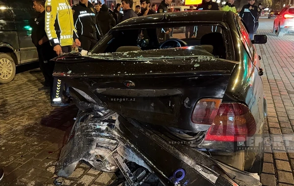 Gəncədə zəncirvari yol qəzasında üç nəfər yaralanıb