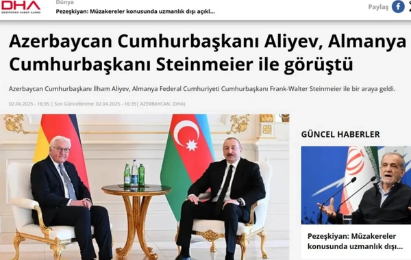 İlham Əliyevin Almaniyaya səfəri Türkiyə mediasının diqqət mərkəzindədir