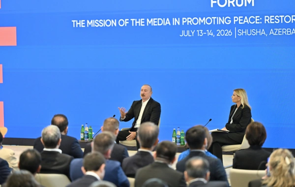 İlham Əliyevin sosial şəbəkə hesablarında IV Şuşa Qlobal Media Forumundan paylaşım edilib