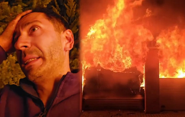 Bakıda tanınmış fotoqrafa aid qaraj yandı