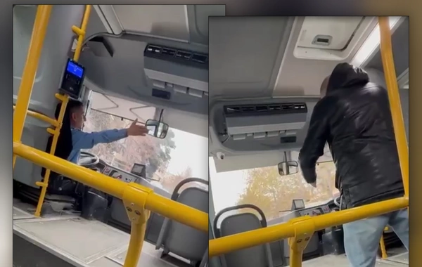 Avtobusda sürücü ilə sərnişinlər arasında GƏRGİNLİK - Pivəxana doludur belə qızlarla...