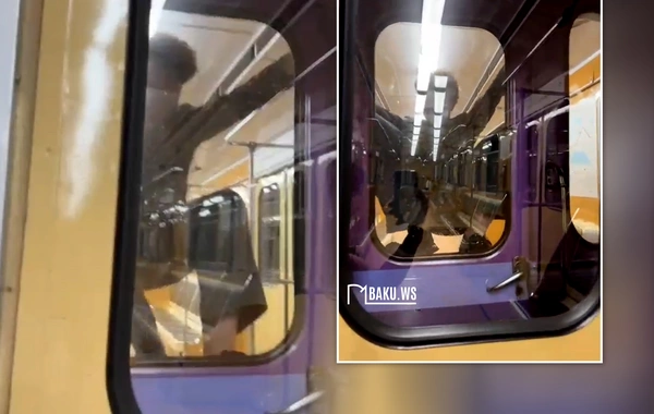 Bakıda metrosunda yeniyetmədən qeyri-etik  "şou"