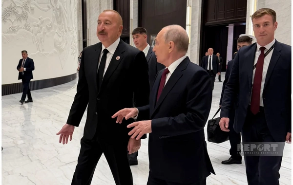 İlham Əliyev Bişkekdə Vladimir Putinlə ayaqüstü görüş keçiriblər