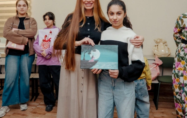 Leyla Əliyeva, Arzu Əliyeva və Alyona Əliyeva "Təmiz Dünya" sığınacağındakı uşaqların bayram sevincinə şərik olublar