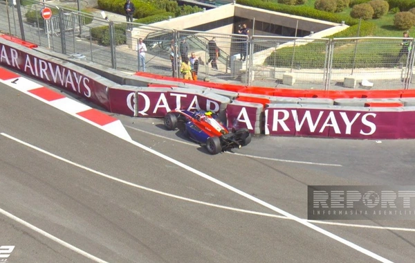 During the main Formula 2 race, an accident occurred