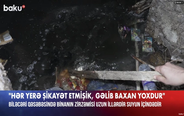 20 ildir suyun içində qalan binada dəhşətli durum: İydən oturmaq olmur