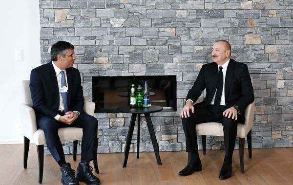 Prezident İlham Əliyev Davosda Braziliyanın BTG Pactual şirkətinin sədri ilə görüşüb