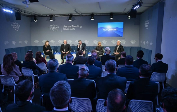 Президент Ильхам Алиев принял участие в панельном заседании на тему "Определение экономической идентичности Евразии" в Давосе