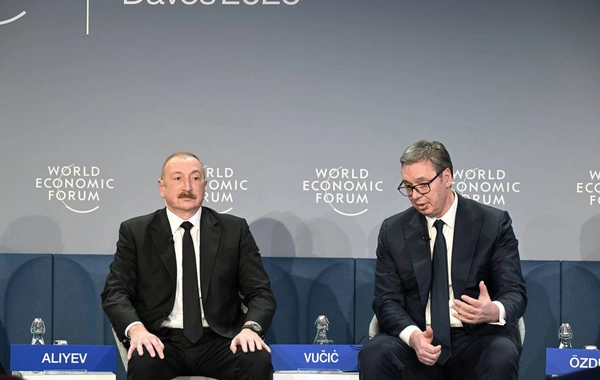 Президент Ильхам Алиев принял участие в панельном заседании на тему "Определение экономической идентичности Евразии" в Давосе