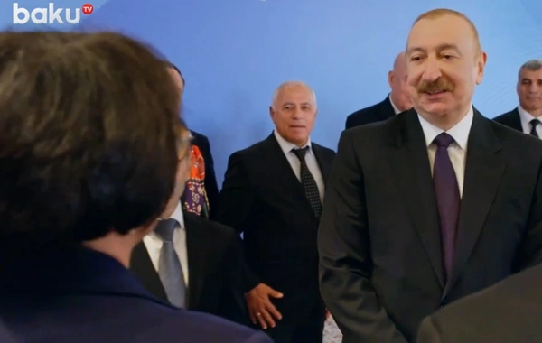 Azərbaycan Prezidenti olimpiya çempionu Zemfira Meftahətdinova ilə görüşdü