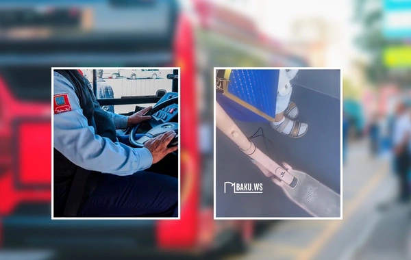 Sürücü skuterə görə ana ilə uşağını avtobusdan düşürdü - Tədbir görüləcək