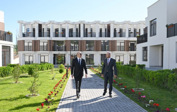 İlham Əliyev Zəngilanda inşa olunmuş ilk yaşayış kompleksinin açılışında iştirak edib