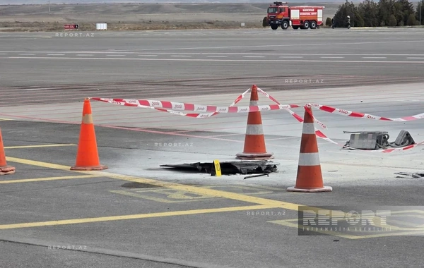 Последствия атаки иранских дронов на аэропорт Нахчывана - ФОТОРЕПОРТАЖ