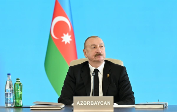 Президент Ильхам Алиев выступил на XII саммите Совета глав государств ОТГ