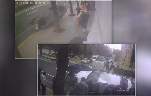 İçərişəhərdə qəza törədən maşın aşdı - ANBAAN VİDEO