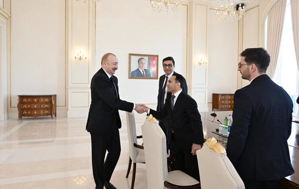 İlham Əliyev Avropa çempionatında komanda hesabında çempion olan güləşçiləri qəbul edib