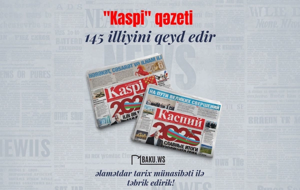 Kaspi qəzeti 145 illiyini qeyd edir