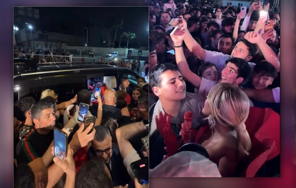 Aygün Kazımovanın kişi fanatları izdiham yaratdı