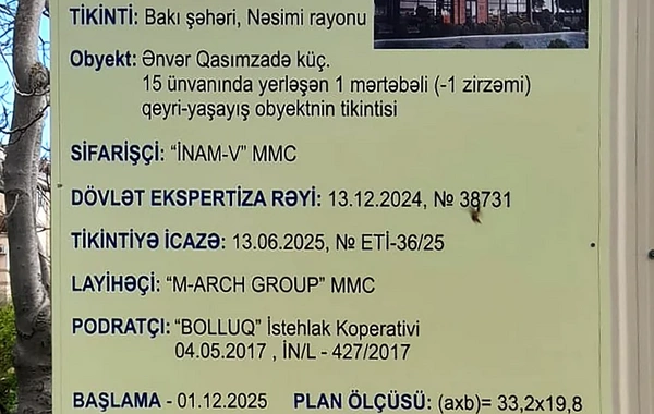 "Bir mərtəbə dedilər, üçünü tikdilər" - Bakının mərkəzində tikinti özbaşınalığı