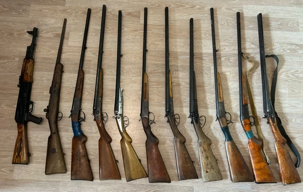 Ötən gün qanunsuz saxlanılan 9 tüfəng, 2 avtomat aşkarlanıb