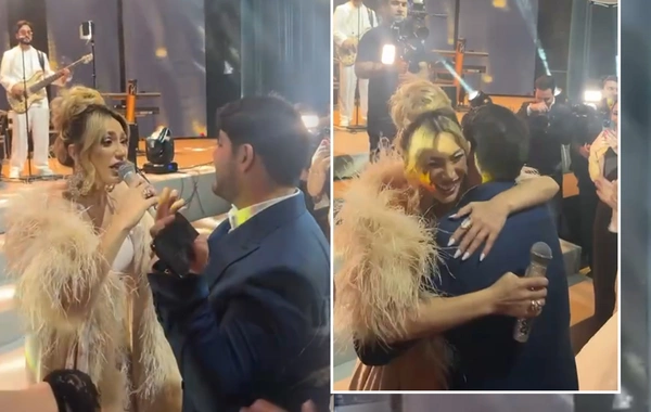 Röya Ayxan toyda bəyin dostu ilə duet oxudu