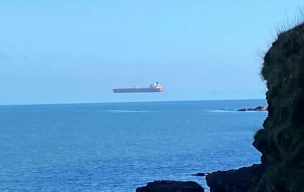 Ships flying above water spotted in the Baltic Sea