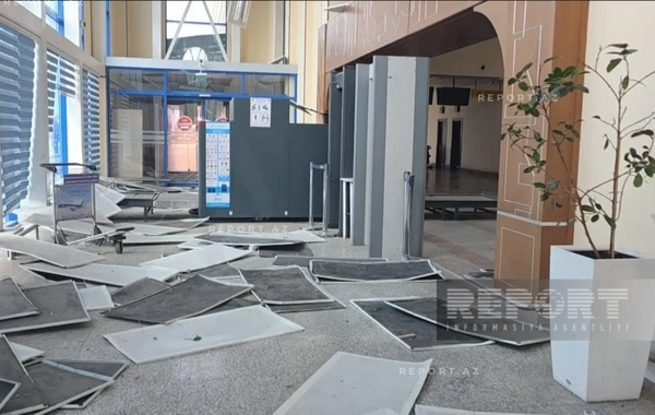Последствия атаки иранских дронов на аэропорт Нахчывана - ФОТОРЕПОРТАЖ
