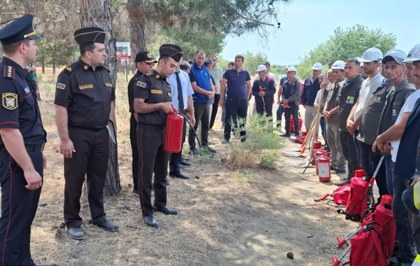Meşələrdə yanğın təhlükəsizliyinə dair tədbirlər keçirilib