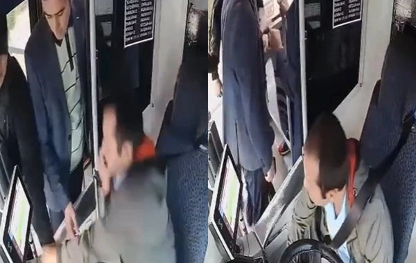 Bakıda sərnişin avtobus sürücüsünü döydü