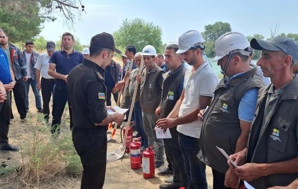 Meşələrdə yanğın təhlükəsizliyinə dair tədbirlər keçirilib