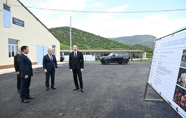 "Qoç Ət" Kəndli Fermer Təsərrüfatı MMC-nin Xocalının Xanabad kəndindəki heyvandarlıq kompleksinin açılışı olub
