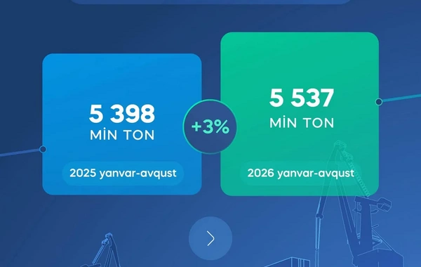 More than 5.5 million tons of cargo transshipped at the Port of Baku in 8 months