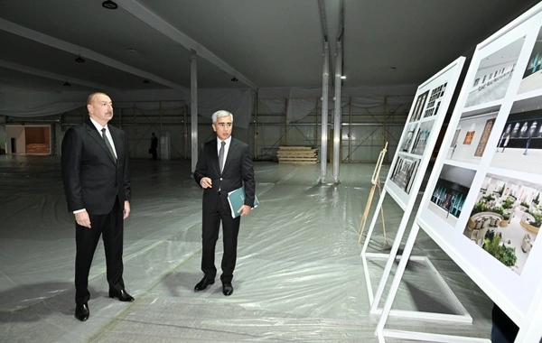 İlham Əliyev Olimpiya Stadionunun ərazisində COP29-a hazırlıqla bağlı görülən işlərlə tanış olub