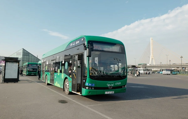 Bu marşrut xəttlərinin avtobusları tam elektrikləşdirilib