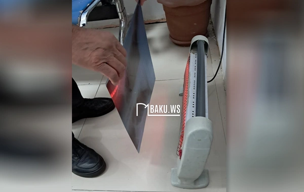 38 saylı poliklinikada rentgen kağızı elektrik plitəsi ilə quruduldu