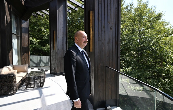 İlham Əliyev Şamaxıda "Meysari Grand Hotel & SPA" kompleksinin açılışını edib