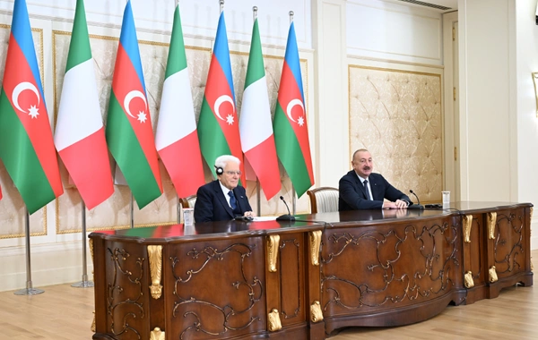 Azərbaycan və İtaliya prezidentləri mətbuata bəyanatlarla çıxış ediblər