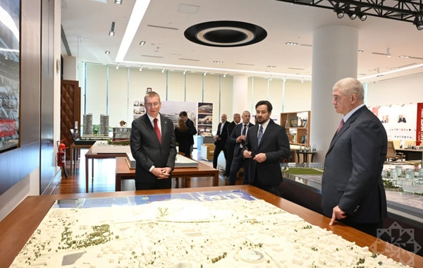 Latviya Prezidenti Edqars Rinkeviçs "Bakı Ağ Şəhər"də olub