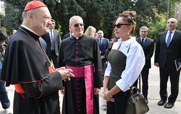 Мехрибан Алиева приняла участие в церемонии открытия проекта реставрации катакомб Святой Коммодиллы в Ватикане