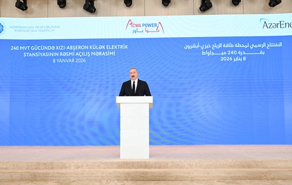 Bakıda "Xızı-Abşeron" Külək Elektrik Stansiyasının rəsmi açılışı keçirilib